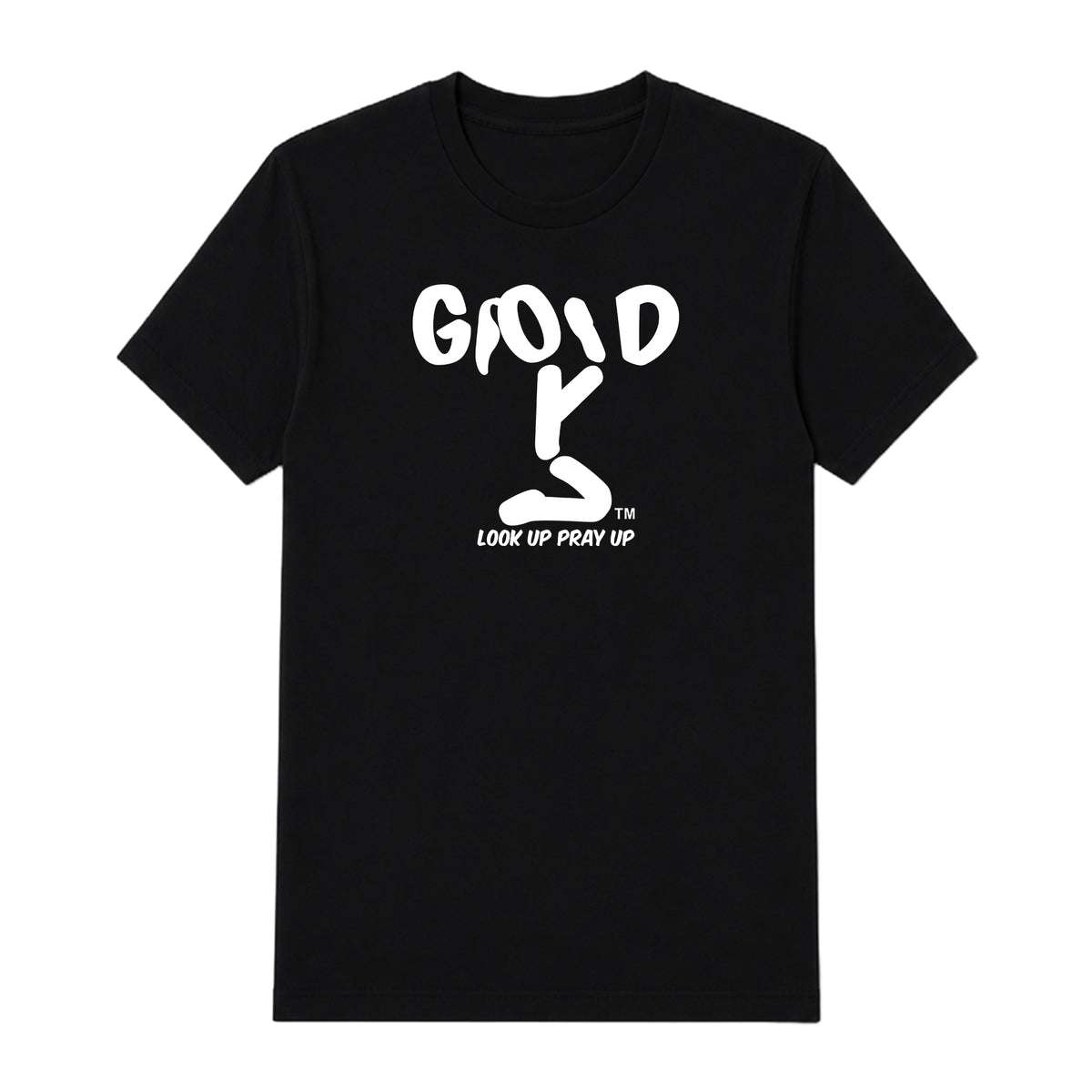 GOD adult T-shirt Black front — Ponytail