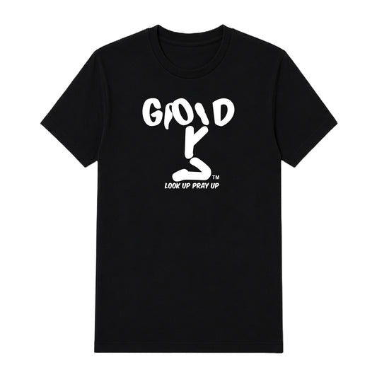 GOD adult T-shirt Black front — Ponytail