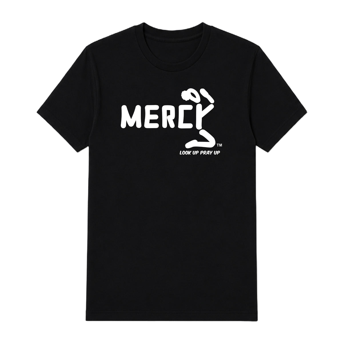 MERCY adult T-shirt Black front — Bun
