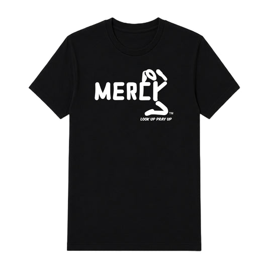 MERCY adult T-shirt Black front — Ponytail