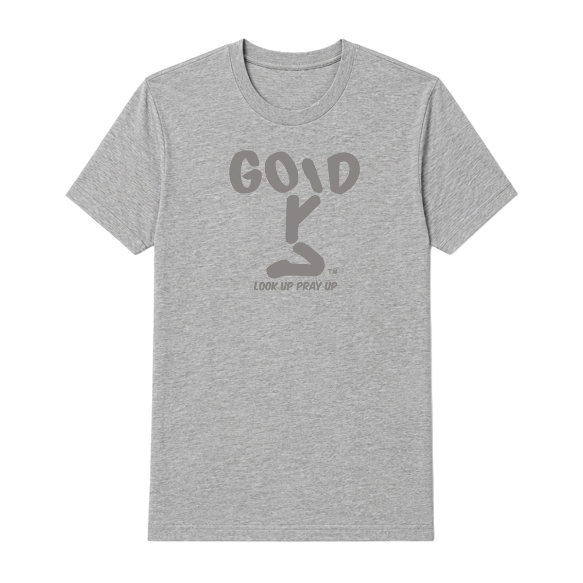 GOD adult T-shirt Sport Gray front — Original
