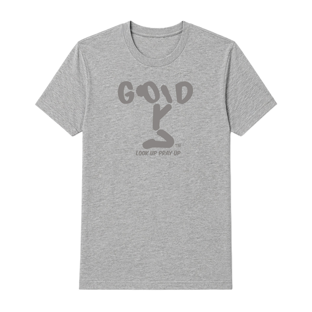 GOD adult T-shirt Sport Gray front — Bun