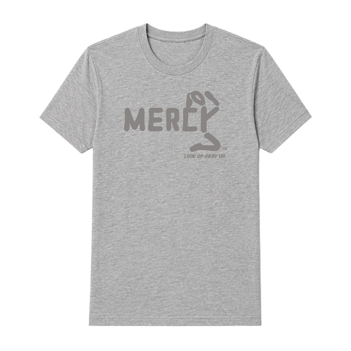 MERCY adult T-shirt Sport Gray front — Ponytail