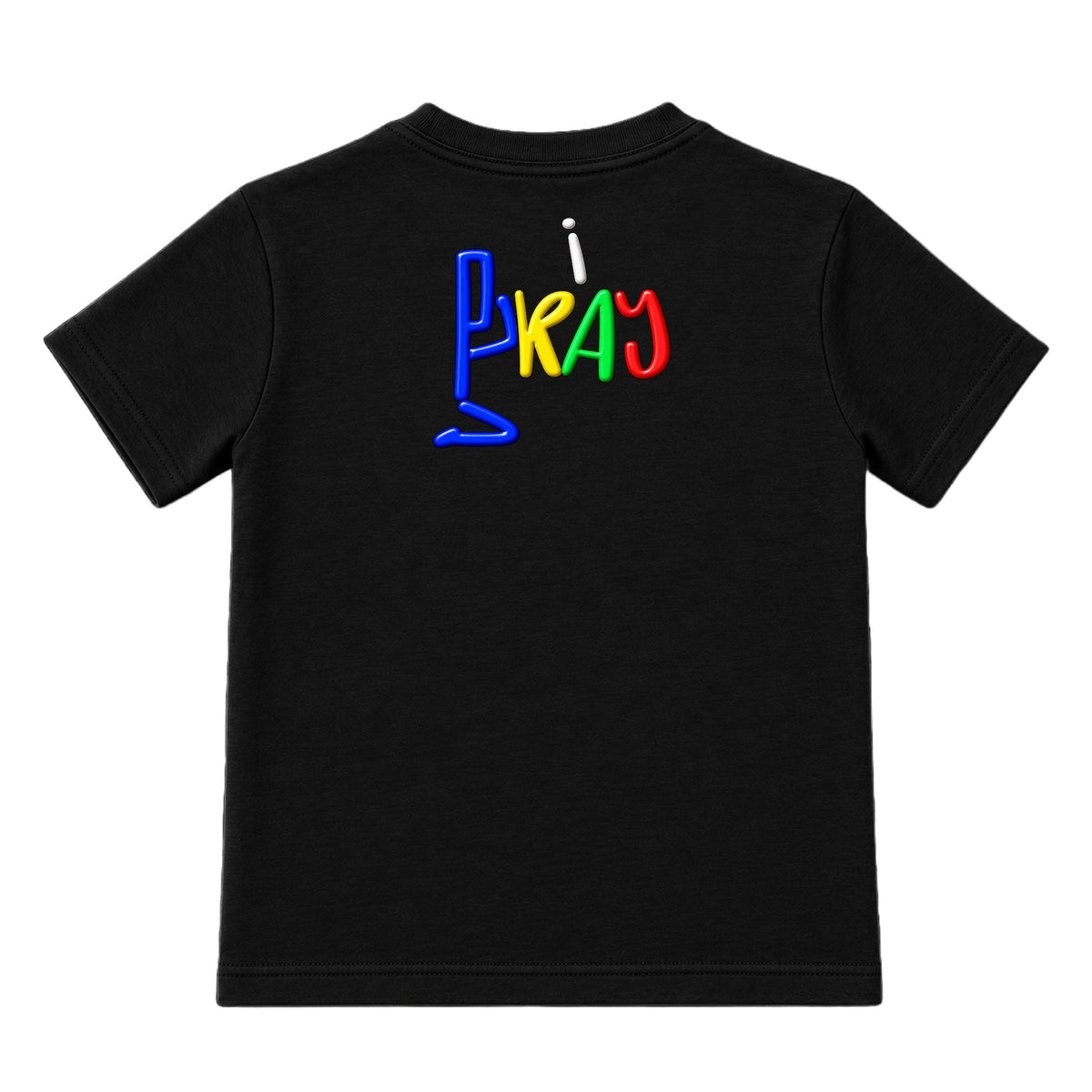 I LOOK UP PRAY UP Christian kids T-shirt Black i PRAY back, Original profile