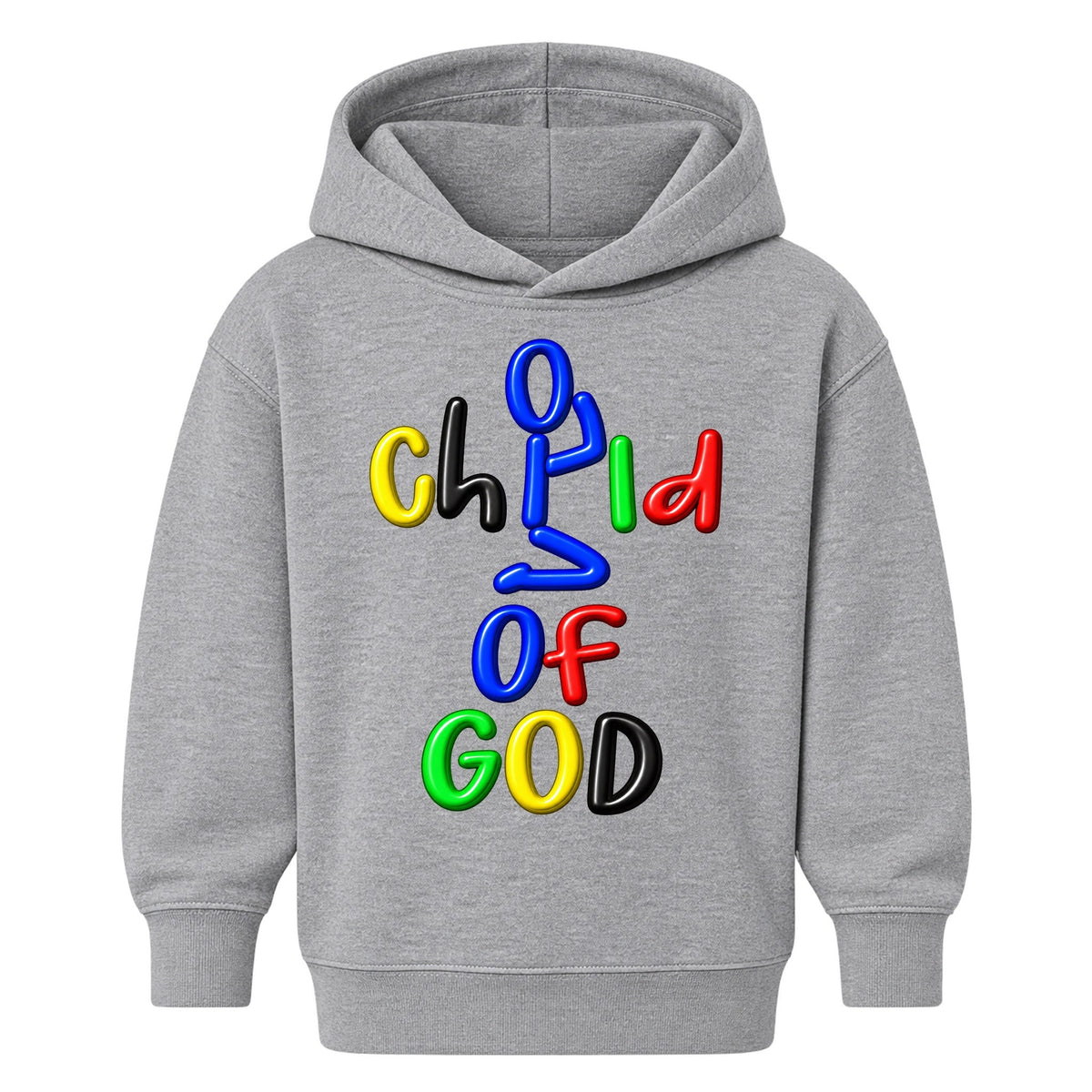 CHILD OF GOD Christian kids hoodie Heather Gray front, Original profile