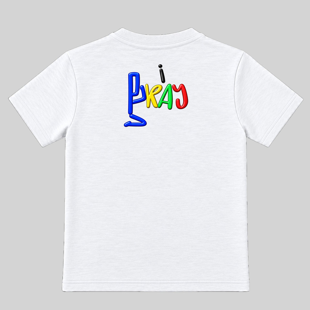 I LOOK UP PRAY UP Christian kids T-shirt White i PRAY back, Original profile