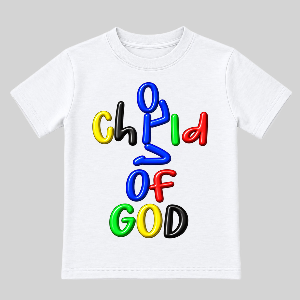 CHILD OF GOD White Christian kids T-shirt front, Original profile