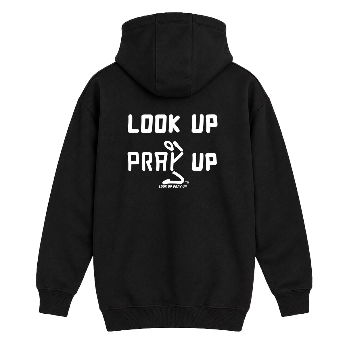 WORTHY Christian Heavyweight Hoodie Black back - Original profile