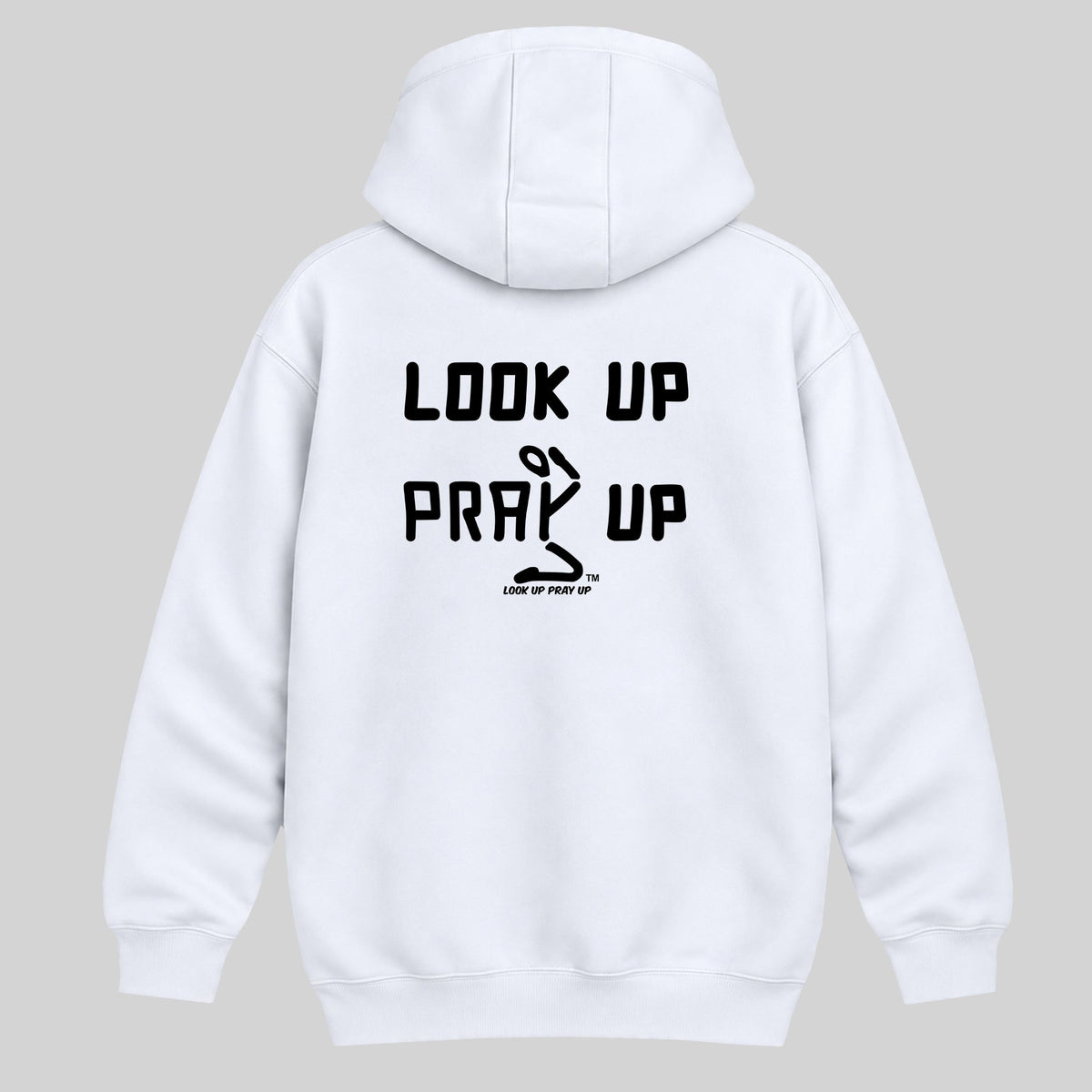 GOD IS GOOD White heavyweight hoodie back, Original profile