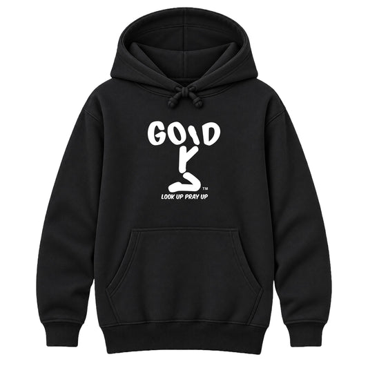 GOD Christian heavyweight hoodie Black front, Original profile