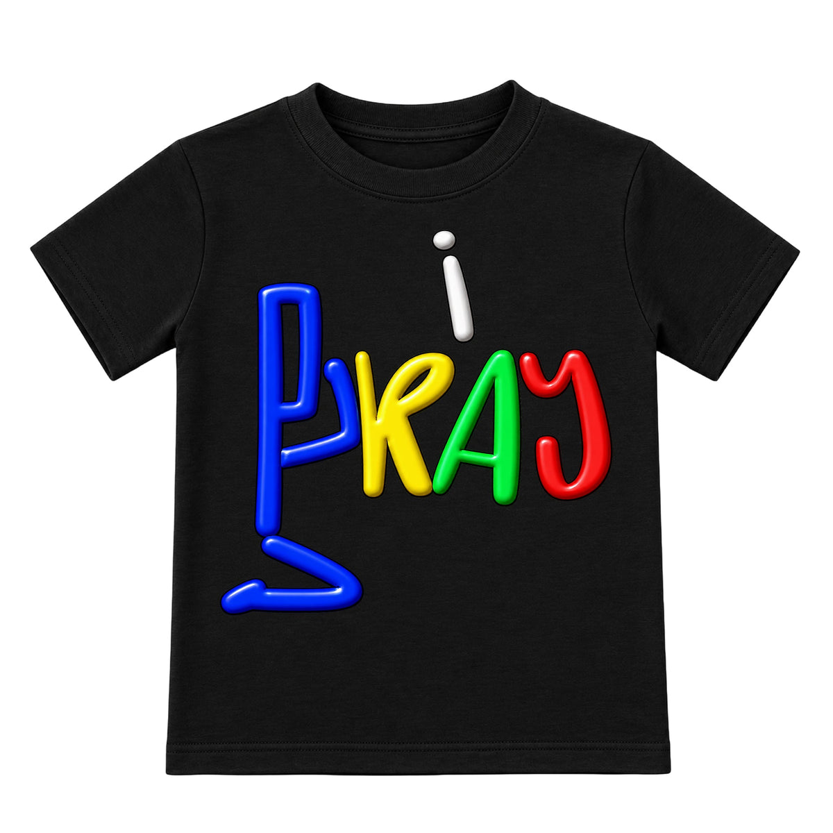 I PRAY Black kids T-shirt front, Original profile