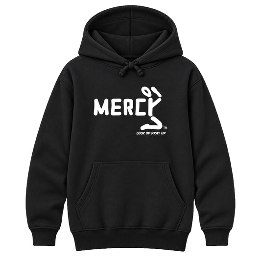 MERCY Christian Heavyweight Hoodie Black front - Original profile