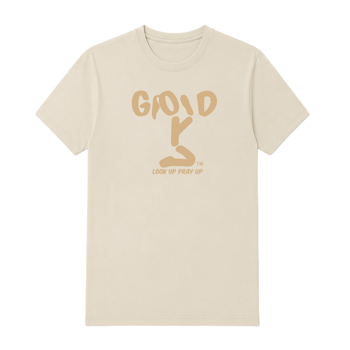 GOD adult T-shirt Natural front — Ponytail