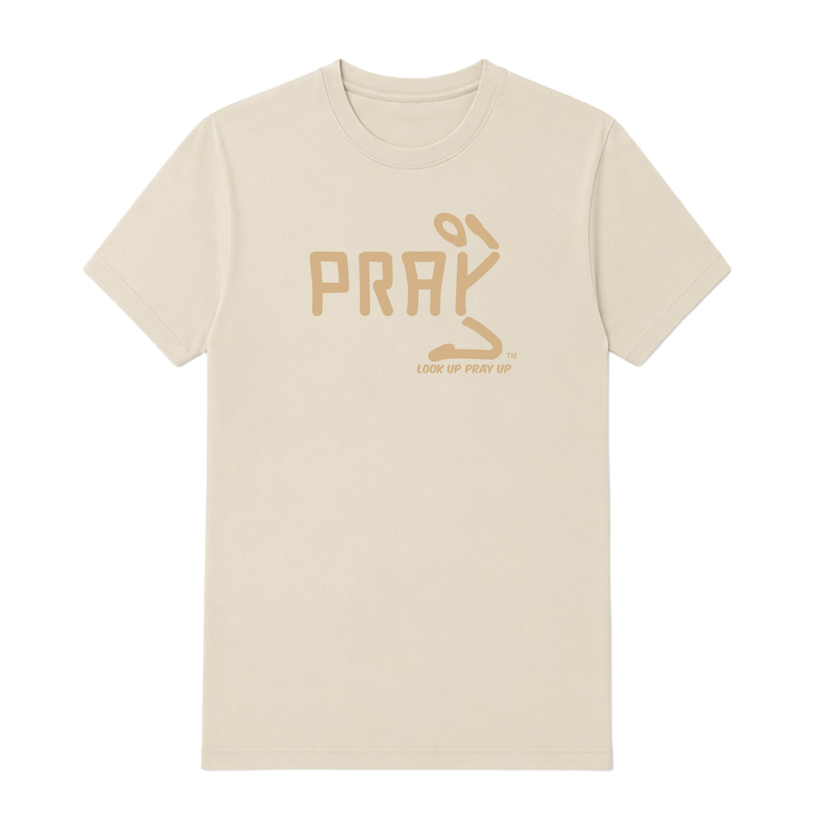 PRAY adult T-shirt Natural front — Original