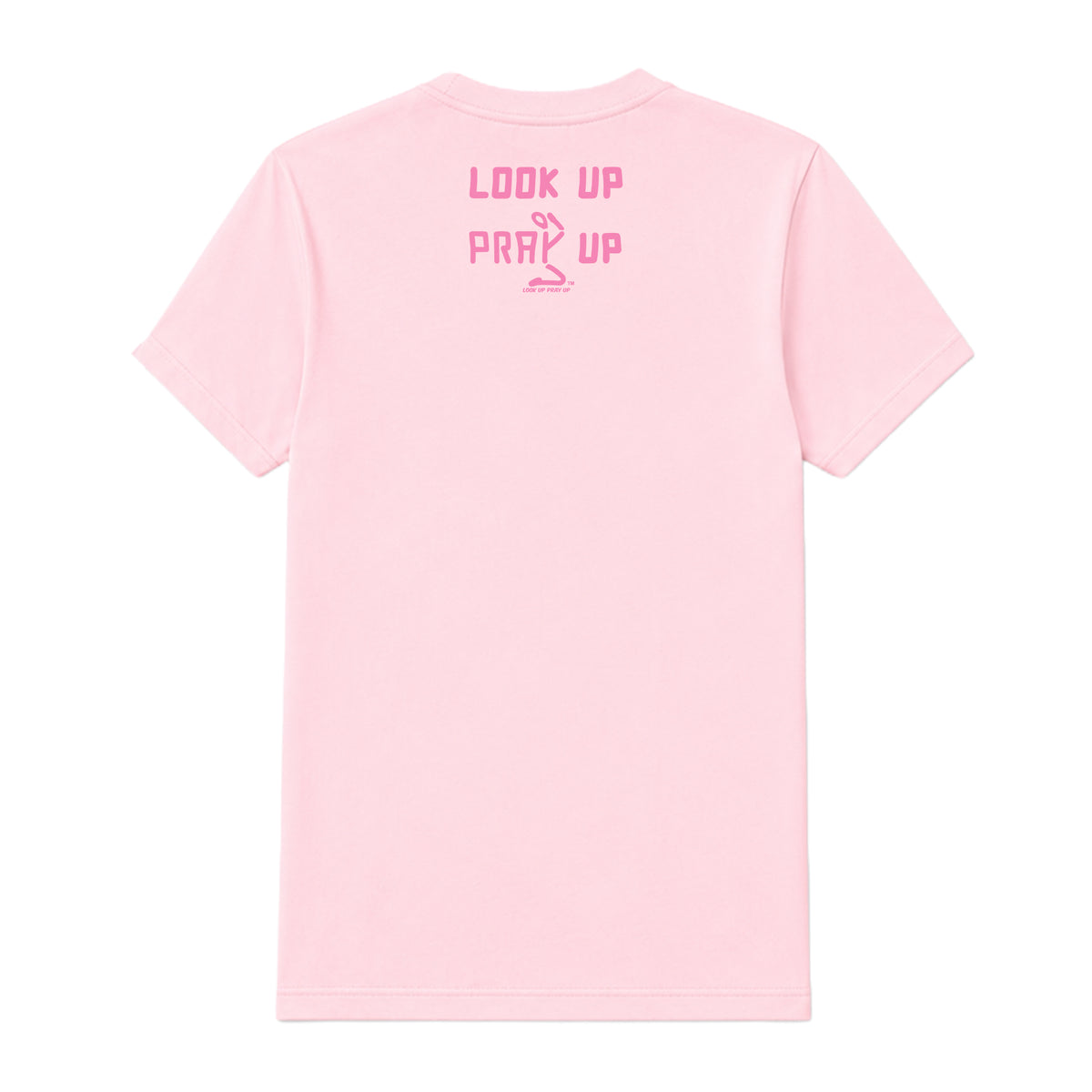 GOD IS GOOD adult T-shirt Light Pink back — Original profile