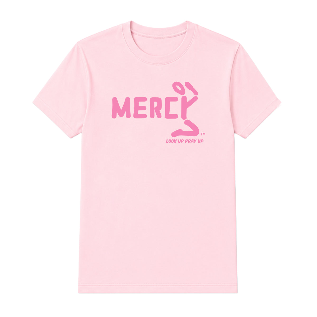 MERCY adult T-shirt Light Pink front — Original