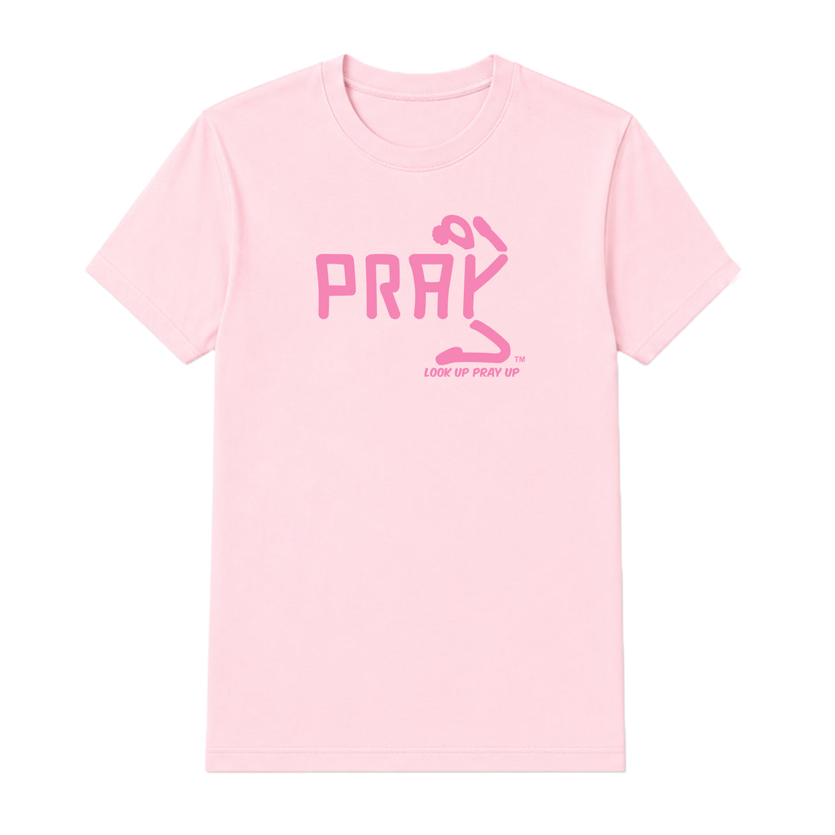 PRAY adult T-shirt Light Pink front — Bun