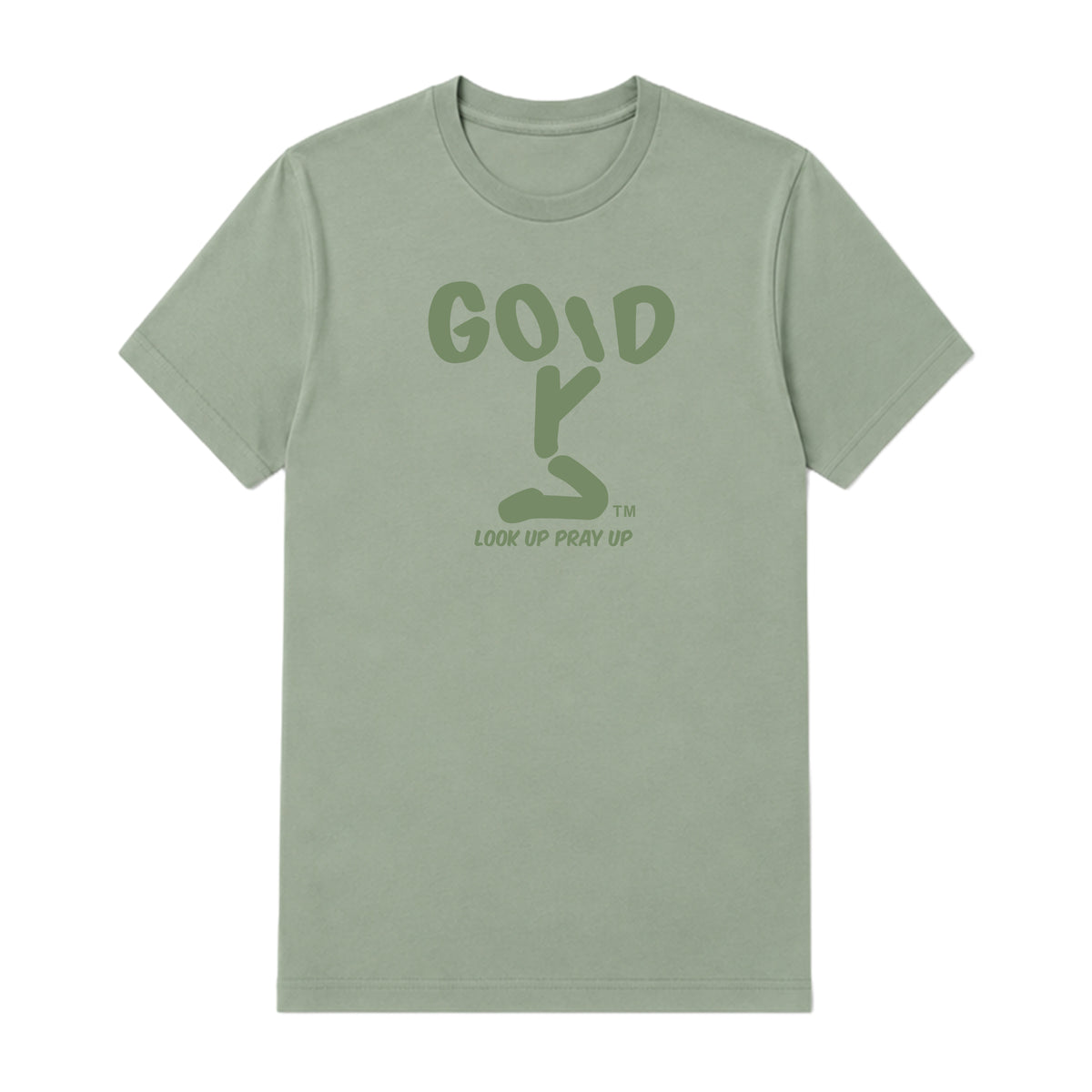 GOD adult T-shirt Sage front — Original