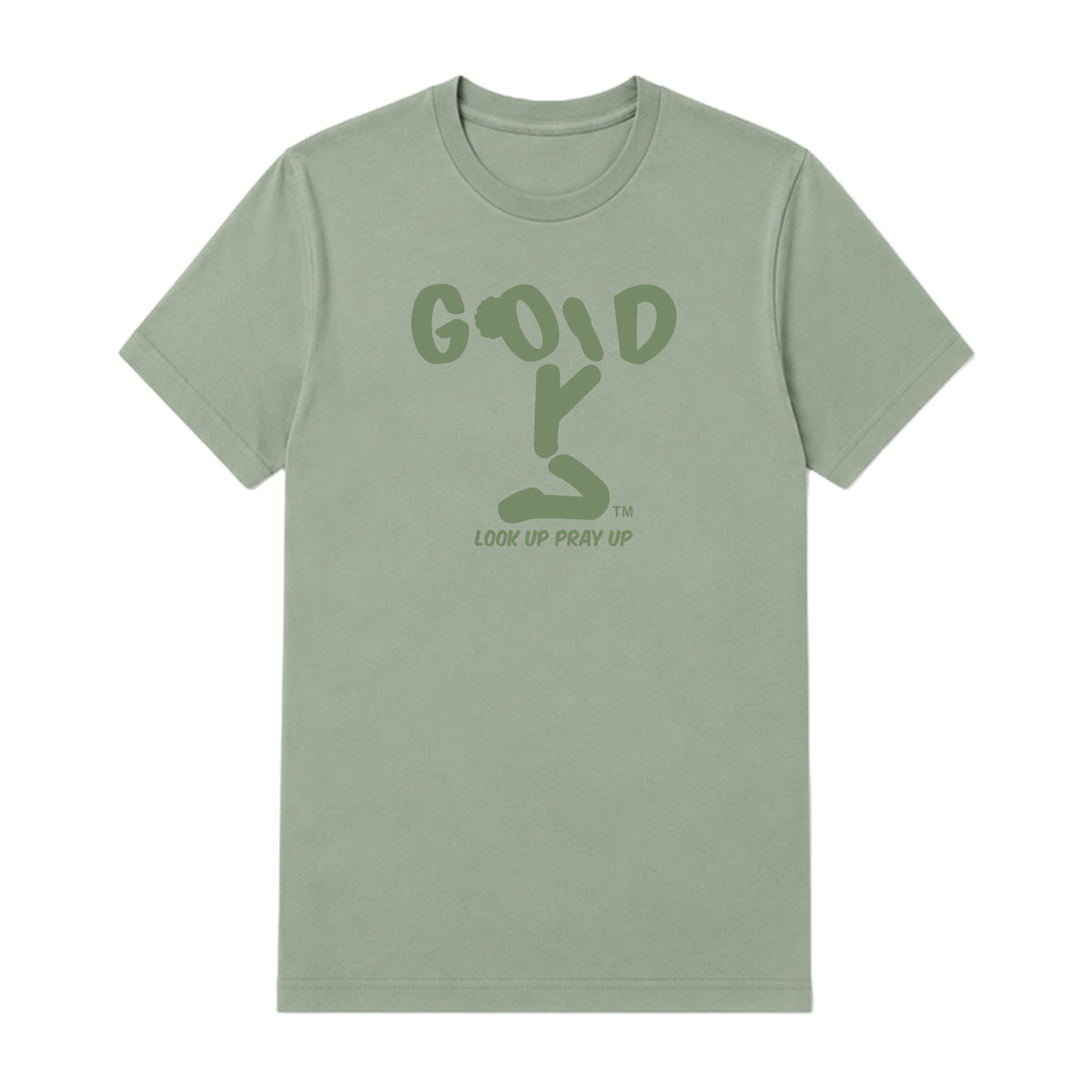 GOD adult T-shirt Sage front — Bun