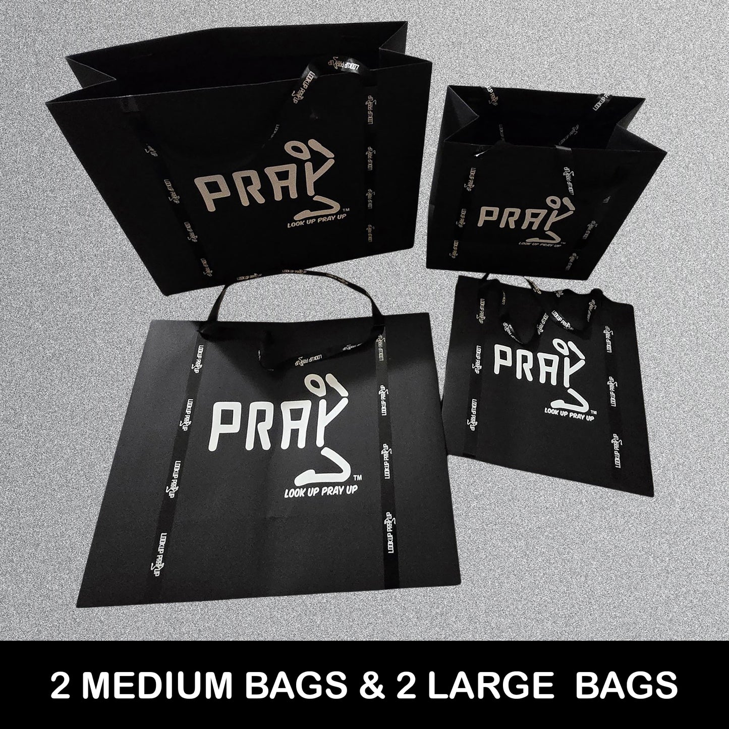 4 Gift Bags 2 Medium & 2 Large