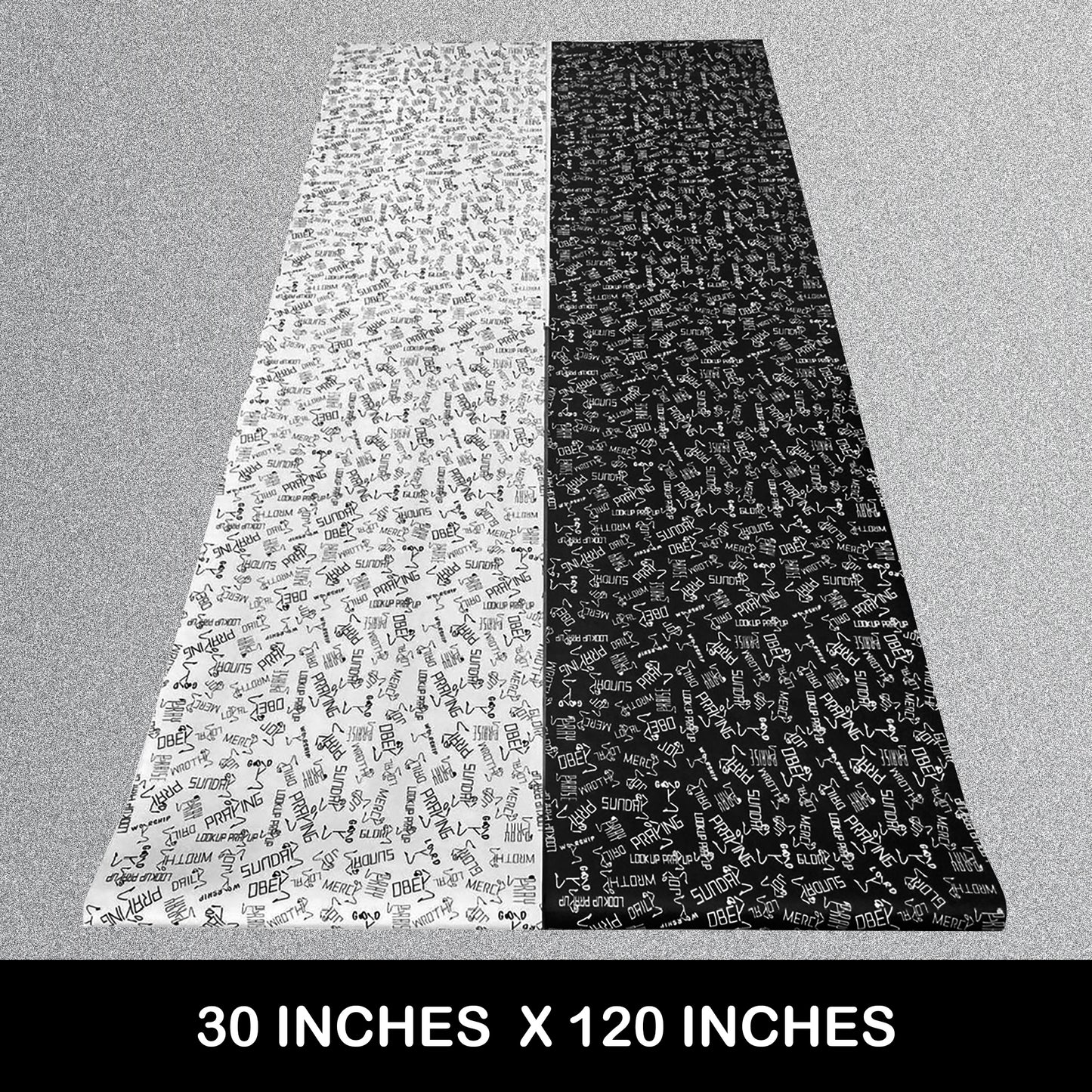 1 White & 1 Black Wrapping Paper Roll