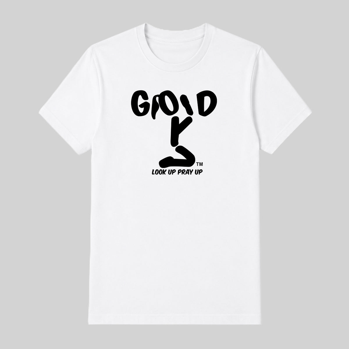 GOD adult T-shirt White front — Ponytail