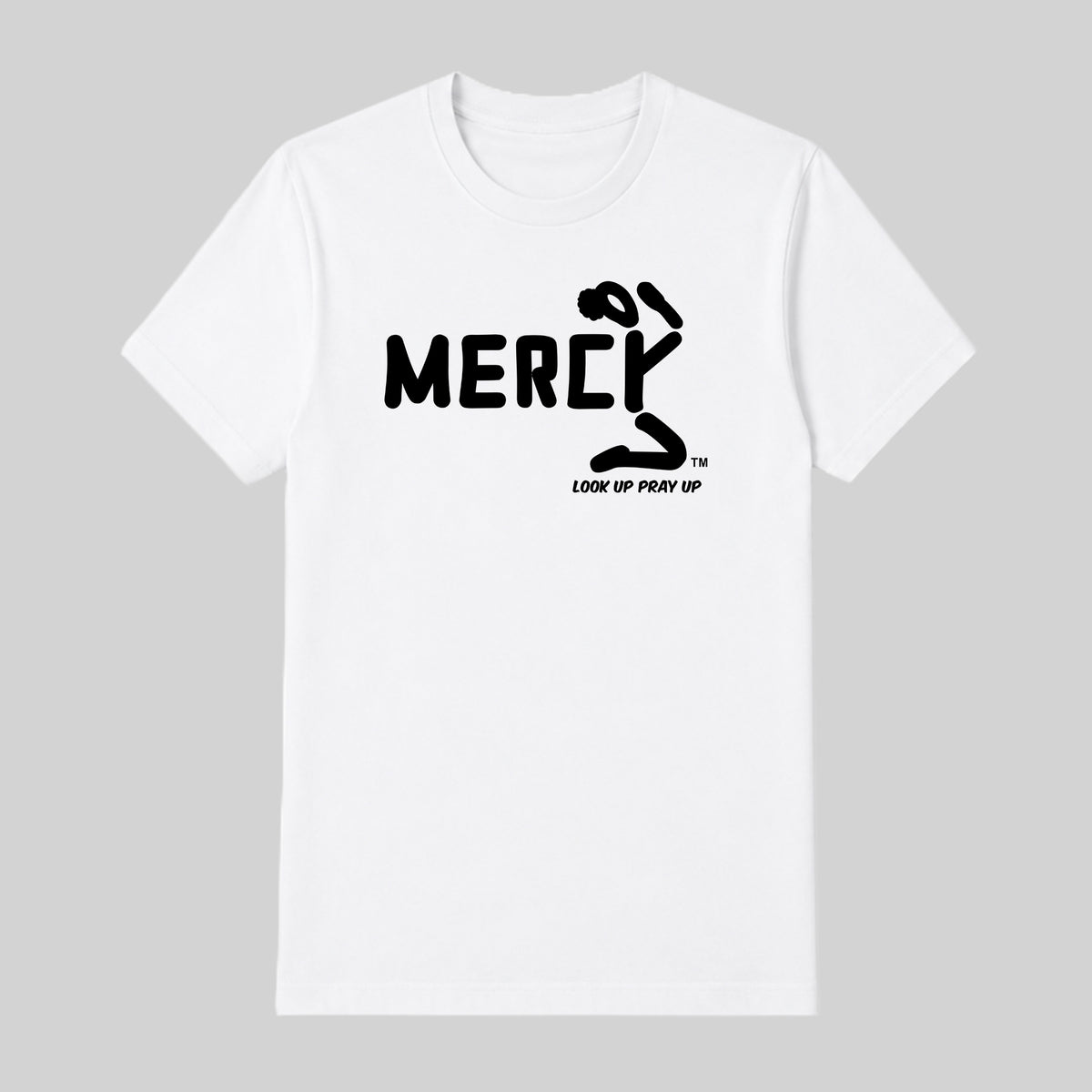 MERCY adult T-shirt White front — Bun